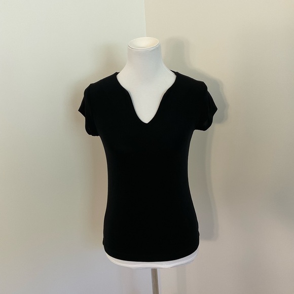 Chico's Tops - Chico's Travelers Elegant Black Short Sleeve Tee